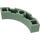 LEGO Sandgrün Backstein 4 x 4 Runden Ecke (Breit mit 3 Bolzen) (48092 / 72140)
