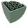 LEGO Vert sable Brique 4 x 4 x 2.3 Rond Trimestre (49612)