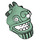 LEGO Sandgrün Fisch Kopf Maske (34737 / 34784)