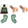 LEGO Sandgrün Frodo Baggins Torso mit Buttoned Shirt, Brown Suspenders, und oben of Brown Pants (973 / 76382)