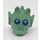 LEGO Verde arena Greedo Cabeza con Dark Azul Ojos (18013 / 36936)