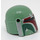 LEGO Sand Green Helmet with Sides Holes with Dark Brown and Silver (87610 / 90749)