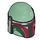 LEGO Sand Green Helmet with Sides Holes with Dark Red Boba Fett Markings (3807 / 104328)