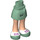 LEGO Vert sable Hanche avec Basic Incurvé Skirt avec blanc Shoes avec Magenta Laces avec charnière épaisse (92820)