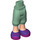 LEGO Sand Green Hip with Long Shorts with Purple and Pink Shoes (18353)