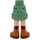 LEGO Verde sabbiato Fianco con Rolled Su Pantaloncini con Marrone shoes con cerniera sottile (36198)