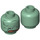 LEGO Vert sable Minifigure Diriger avec Grand Forehead, Narrow Yeux et Grand rouge Mouth (Goujon de sécurité) (3626 / 60156)