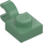 LEGO Verde sabbiato Piastra 1 x 1 con Clip orizzontale (Spessa &quot;O&quot; aperta) (52738 / 61252)