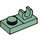 LEGO Sandgrün Platte 1 x 2 mit oben Clip ohne Lücke (44861)