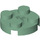 LEGO Sandgrün Platte 2 x 2 Runden mit Achse Loch (mit &#039;+&#039; Achsloch) (4032)