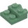 LEGO Sand Green Plate 2 x 2 x 0.7 with 2 Studs on Side (4304 / 99206)