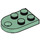 LEGO Vert sable assiette 2 x 3 avec Arrondi Fin et Épingle Trou (3176)