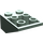 LEGO Zandgroen Helling 2 x 3 (25°) Omgekeerd zonder verbindingen tussen noppen (3747)