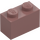 LEGO Rouge Sable Brique 1 x 2 avec tube inférieur (3004 / 93792)