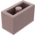LEGO Sandrot Backstein 1 x 2 mit Unterrohr (3004 / 93792)