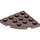 LEGO Zandrood Plaat 4 x 4 Ronde Hoek (30565)