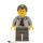 LEGO Scientist with Light Gray Jacket and Striped Tie Minifigure
