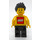 LEGO Seller med Sort Spiked Hår Minifigur