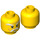 LEGO Sensei Wu - tan and gold robes Minifigure Head (Recessed Solid Stud) (3626 / 20619)