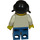 LEGO Shell Mujer Worker con trapezoid Torso Pegatina Minifigura