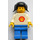 LEGO Shell Female Worker met trapezoid Torso Sticker minifiguur