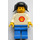 LEGO Shell Kobieta Worker z trapezoid Tułów Naklejka Minifigurka