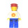 LEGO Shell Worker with trapezoid torso sticker Minifigure