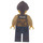 LEGO Sheriff with Dark Brown Hair with Ponytail  Minifigure