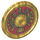 LEGO Shield - Round with Stud with Aztec Pattern (10329 / 91884)