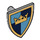 LEGO Shield - Triangular with Gold Crown on Blue Quarters (3846 / 59890)