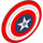 LEGO Schild mit Gebogen Gesicht mit Captain America Logo (75902 / 104369)
