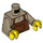 LEGO Shirt avec Reddish Brown Bib Overalls Torse (973 / 76382)