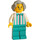 LEGO Shop Worker med Striped Skjorte Minifigur