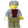 LEGO Skateboarder med Grå Hjelm og Olive Grønn Ben Minifigur