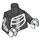 LEGO Skelett Guy Minifig Torso mit Schwarz Arme mit Weiß Skelett Bones und Weiß Hände (973 / 88585)