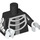 LEGO Skeleton Guy Minifig Torso with Black Arms with White Skeleton Bones and White Hands (973 / 88585)