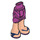 LEGO Skirt mit Seite Wrinkles mit und Schwarz Sandals (11407)