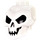 LEGO Skull Kopf mit Schwarz Augen, Nose und Mouth (43693 / 68952)