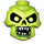 LEGO Skull Head with White Pupils and Sand Green (43693)