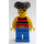 LEGO Skull Island Pirate with Red and Black Striped Shirt Minifigure