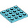 LEGO Himmelblau Platte 4 x 4 (3031)