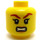 LEGO Skylor with Black Shoulder Armor Minifigure Head (Recessed Solid Stud) (3626 / 39327)