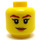 LEGO Skylor with Black Shoulder Armor Minifigure Head (Recessed Solid Stud) (3626 / 39327)