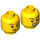 LEGO Skylor med Svart Axelrustning Minifigur Huvud (Infälld solid knopp) (3626 / 39327)