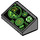 LEGO Pente 1 x 2 (31°) avec Green Gauges et Radar Screen sur Noir Background (34241 / 85984)
