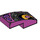 LEGO Pente 1 x 2 Incurvé avec Purple et Eye La gauche (11477 / 66052)
