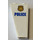 LEGO Slope 1 x 2 x 3 (75°) Inverted with blue &quot;police&quot; and gold police badge pattern (right side) Sticker (2449)