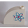 LEGO Slope 1 x 3 x 2 Curved with Heart Electron Orbitals Pattern (Left) Sticker (33243)
