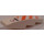 LEGO Slope 1 x 4 Curved with Orange and White Danger Stripes Sticker (11153)