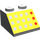 LEGO Helling 2 x 2 (45°) met Zwart Vierkant Buttons en Rood LEDs (3039)